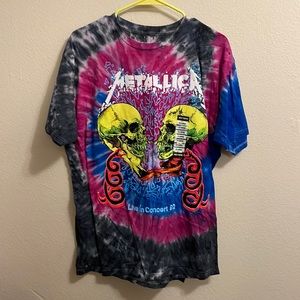 Brand, new tie-dye, Metallica, print T-shirt